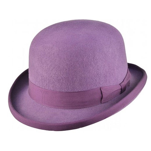 Bowler Hats Purple Derby Bowler Wool Derby Bowler Dapper Day Bowler Hats Sombreros de Copa waverleyg bowler hat man bowler hat woman