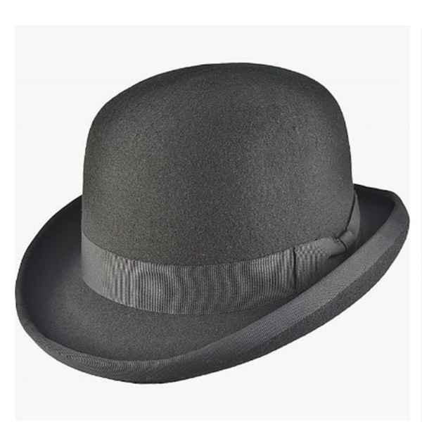 Black Bowler Hats Black Bowler Handmade Bowler Hat Mens Black Derby Hat Derby Hat Zylinder Hut Chapeau Haut de Forme Blanc Bowler hat woman