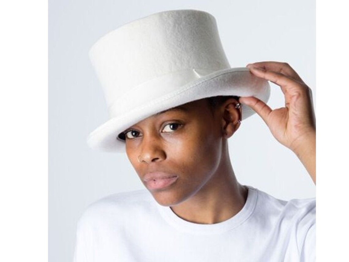 White Top Hat off White Top Hat Wool Vintage Top Hat Top Hat Etsy UK