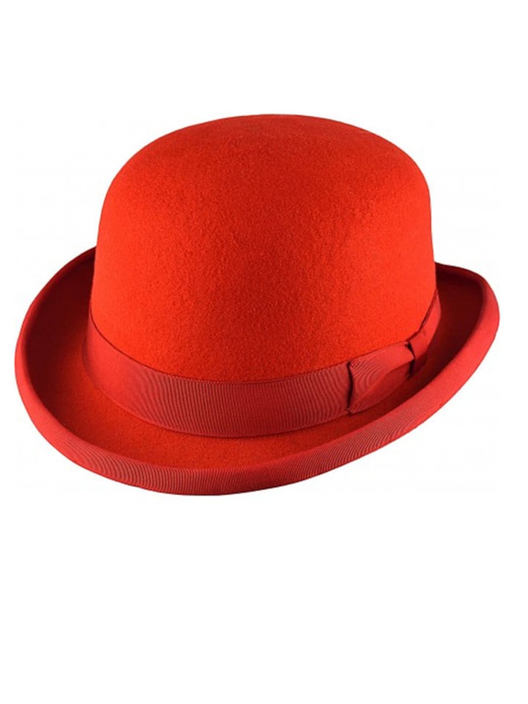 Red Bowler Hat Derby Bowler Hats Wool Derby Hats Sombreros De Copa ...