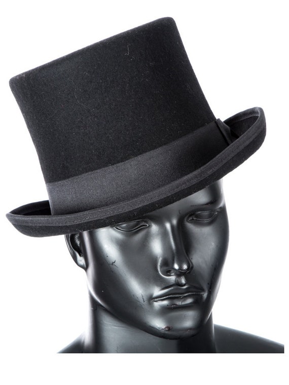 Satin Look White Top Hat with Ribbon detail Satin Look White Top Hat with Ribbon detail