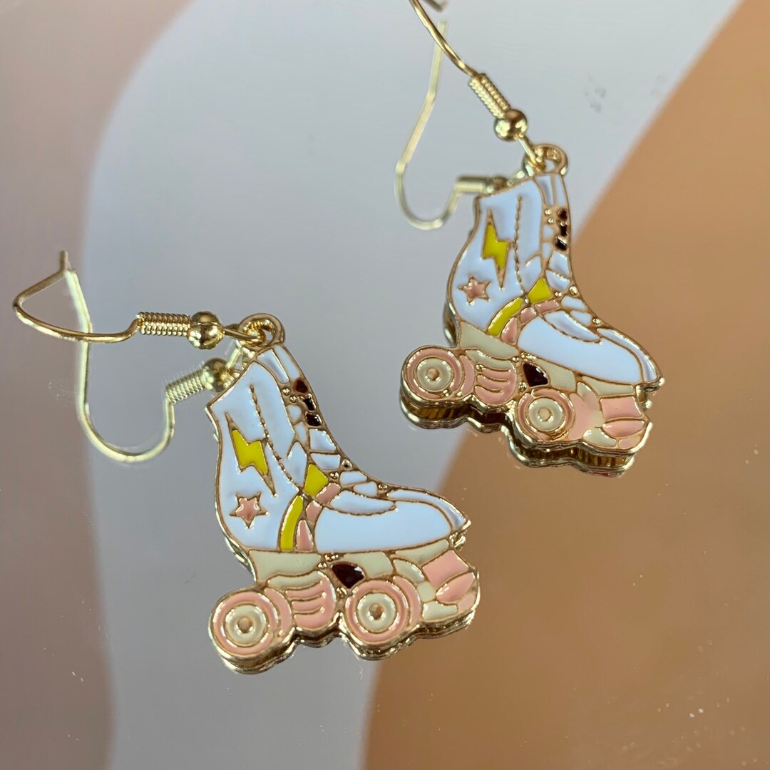 Roller Skate Earrings Dangle Earrings Cute Earrings Charm Etsy