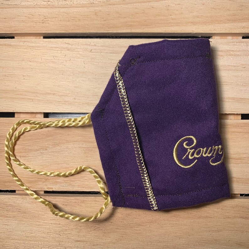 Crown Royal Mask Crown Royal Face Mask Crown Bag Mask Face Etsy