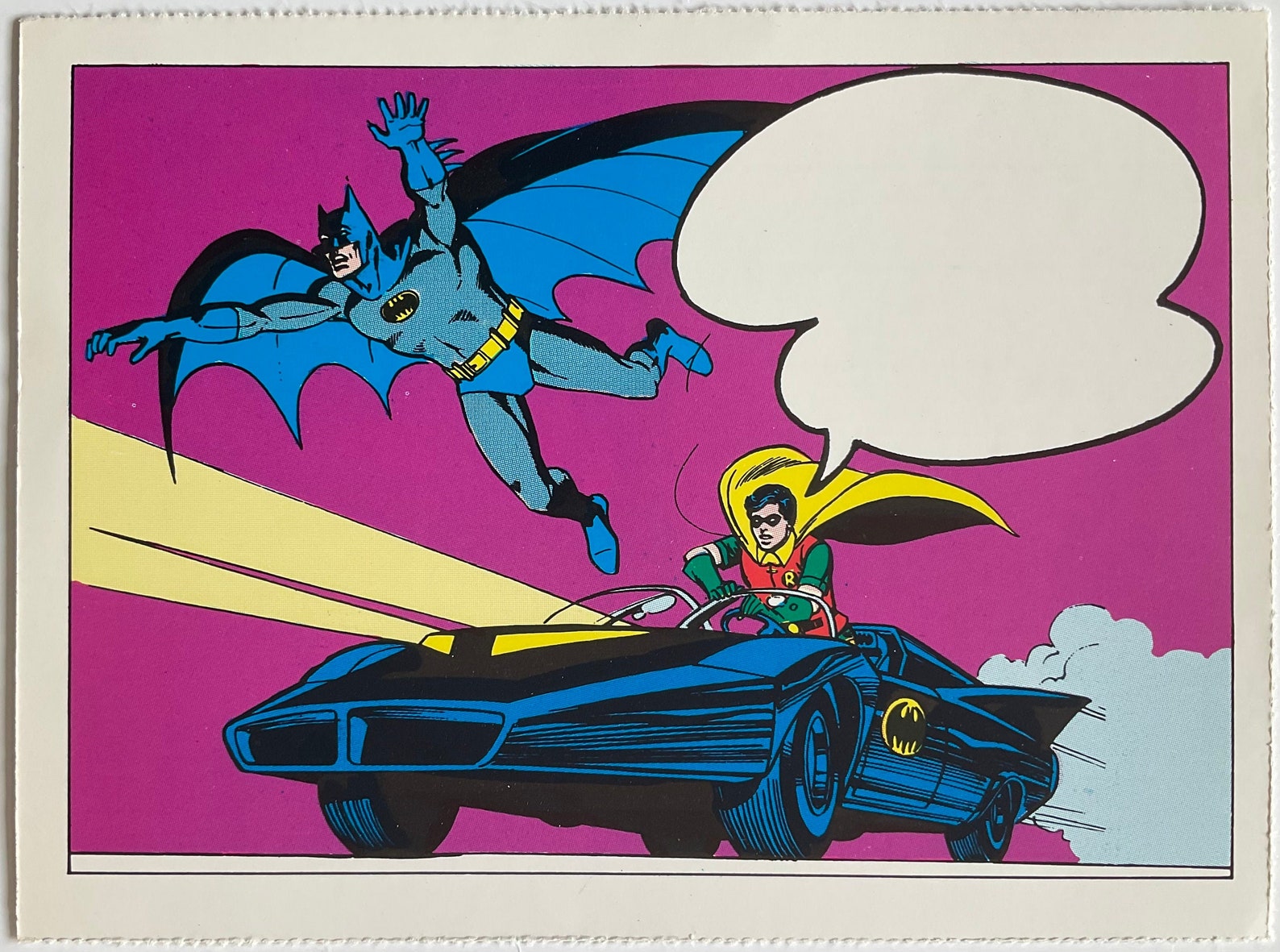 Batman And Robin Batmobile DC Comics 1981 Vintage Postcard Etsy