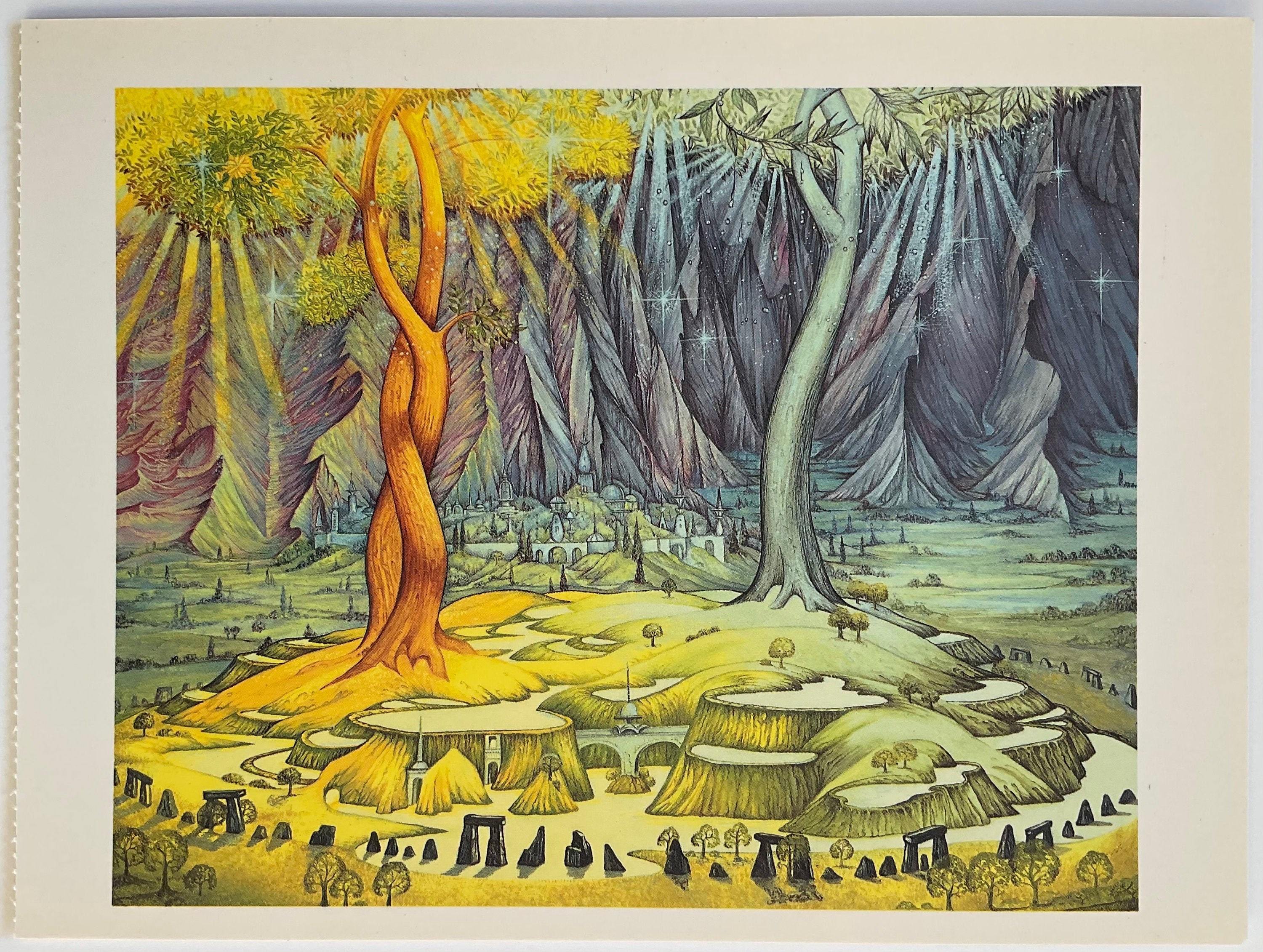 Valinor El Señor De Los Anillos Silmarillion Tolkien Tierra Media Postal Vintage de 1993 - Etsy México