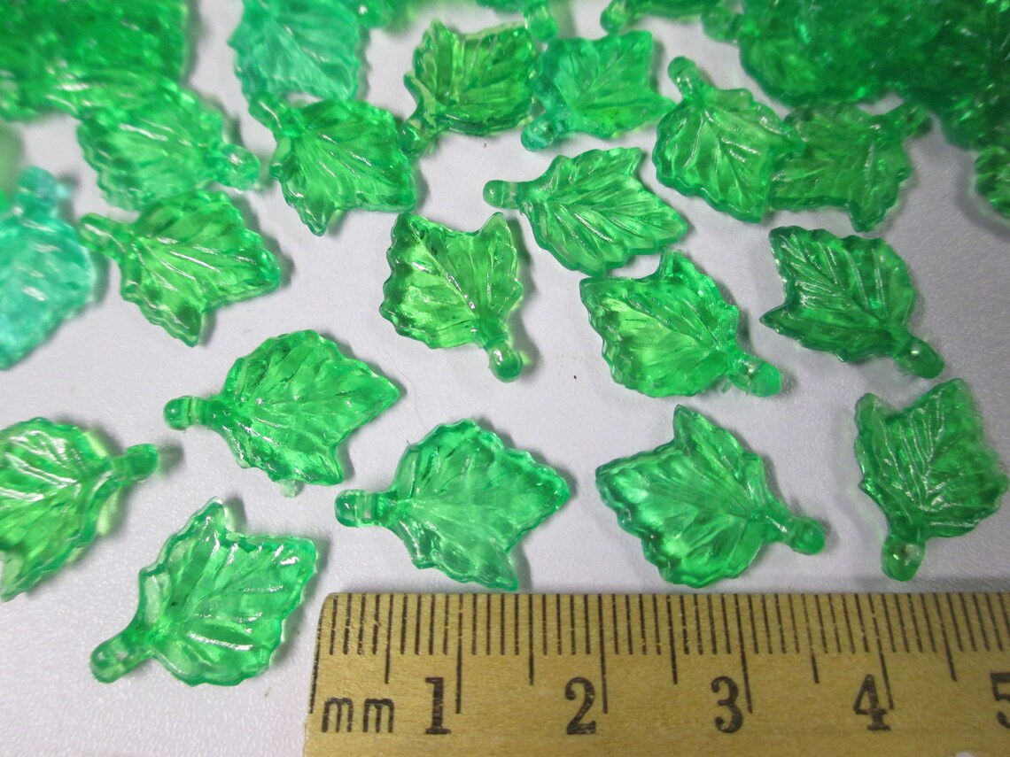 Small Plastic Maple Leaf Beads approx 350 pcs Etsy