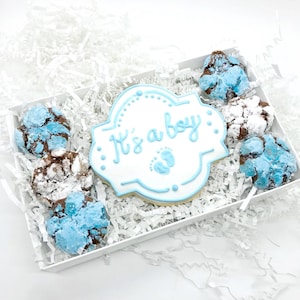 It&#39;s a boy cookie gift set! Kosher Parve, Baby Gift, New baby, Baby shower, Baby cookies