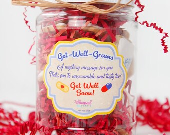 Get Well Soon - Surgery - Get well message - Get Well Cookies, Get Well Care Package, Unique Get Well Card KOSHER PARVE