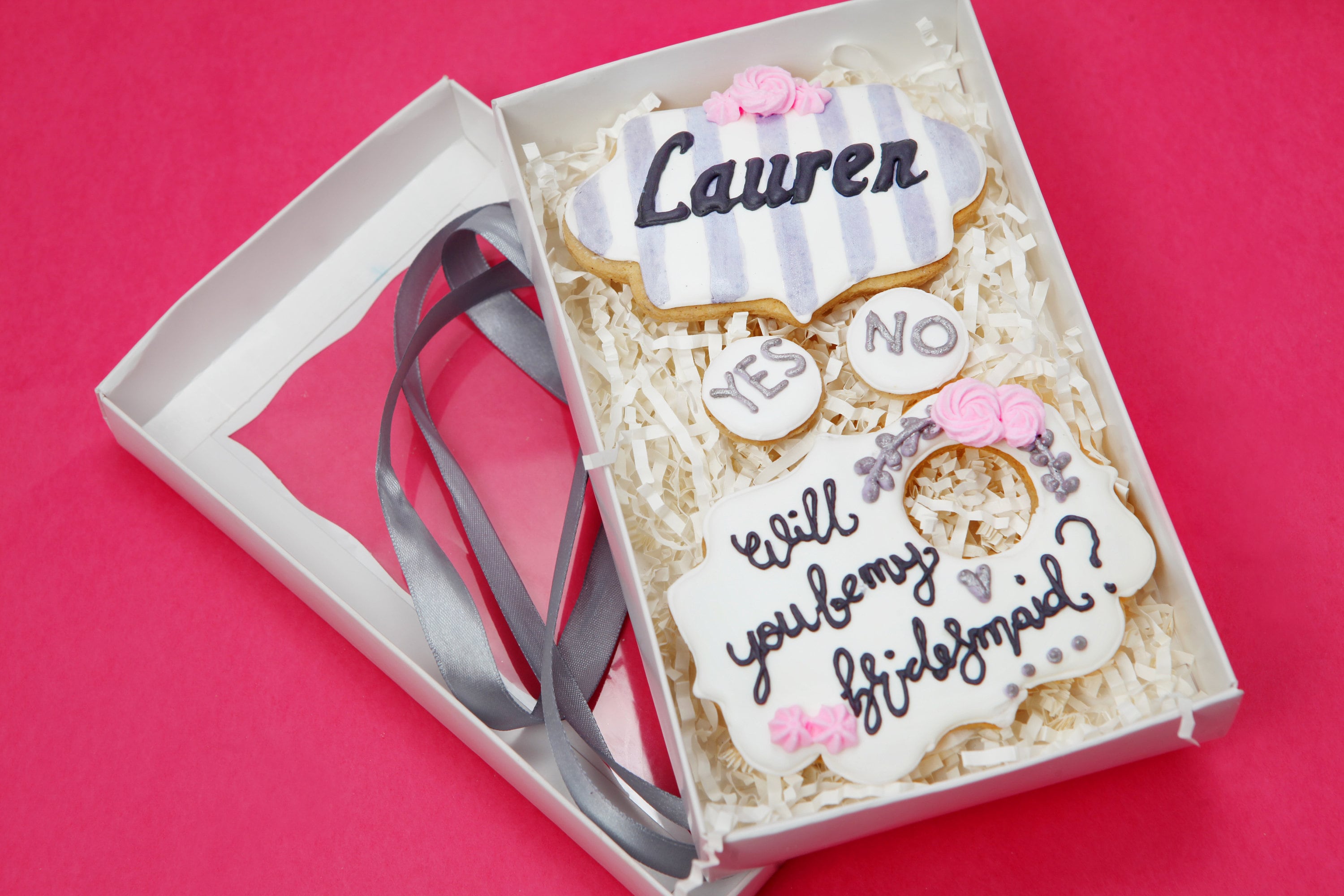 Bridesmaid Proposal Cookie Gift Set: Customized, Kosher Parve Bridesmaid Proposal Cookie Gift Set: Customized, Kosher Parve
