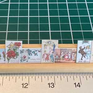 Dollhouse Miniature Christmas Postcards - 20 Vintage Victorian Cards ...