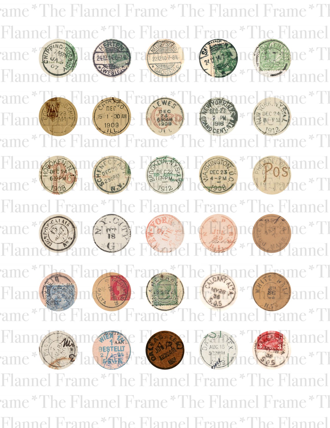 Vintage Correspondence Collage Sheets - Ephemera Download Bundle ...