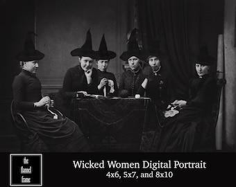 Vintage Victorian Witch Halloween Portrait - Photograph Download - Photo Decoration - Scary, Macabre, Creepy Picture Printable