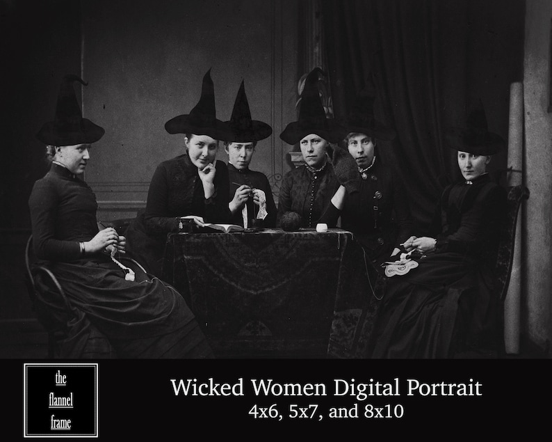 Vintage Victorian Witch Halloween Portrait Photograph Etsy