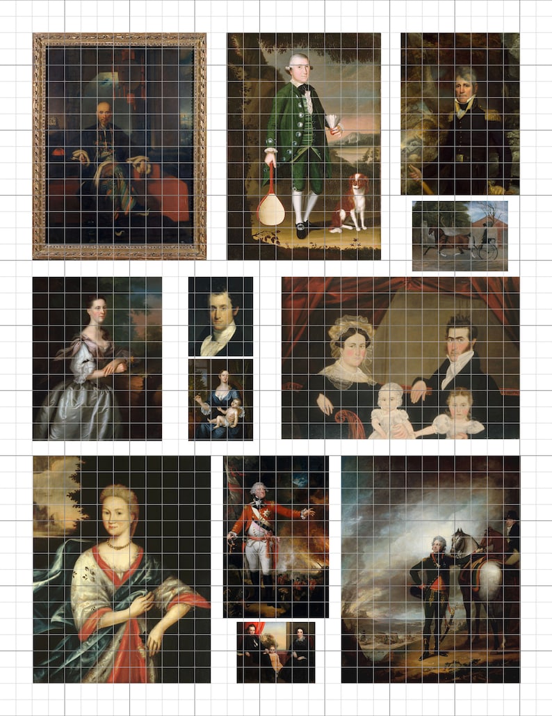 Miniature Dollhouse Portraits Painting Printables