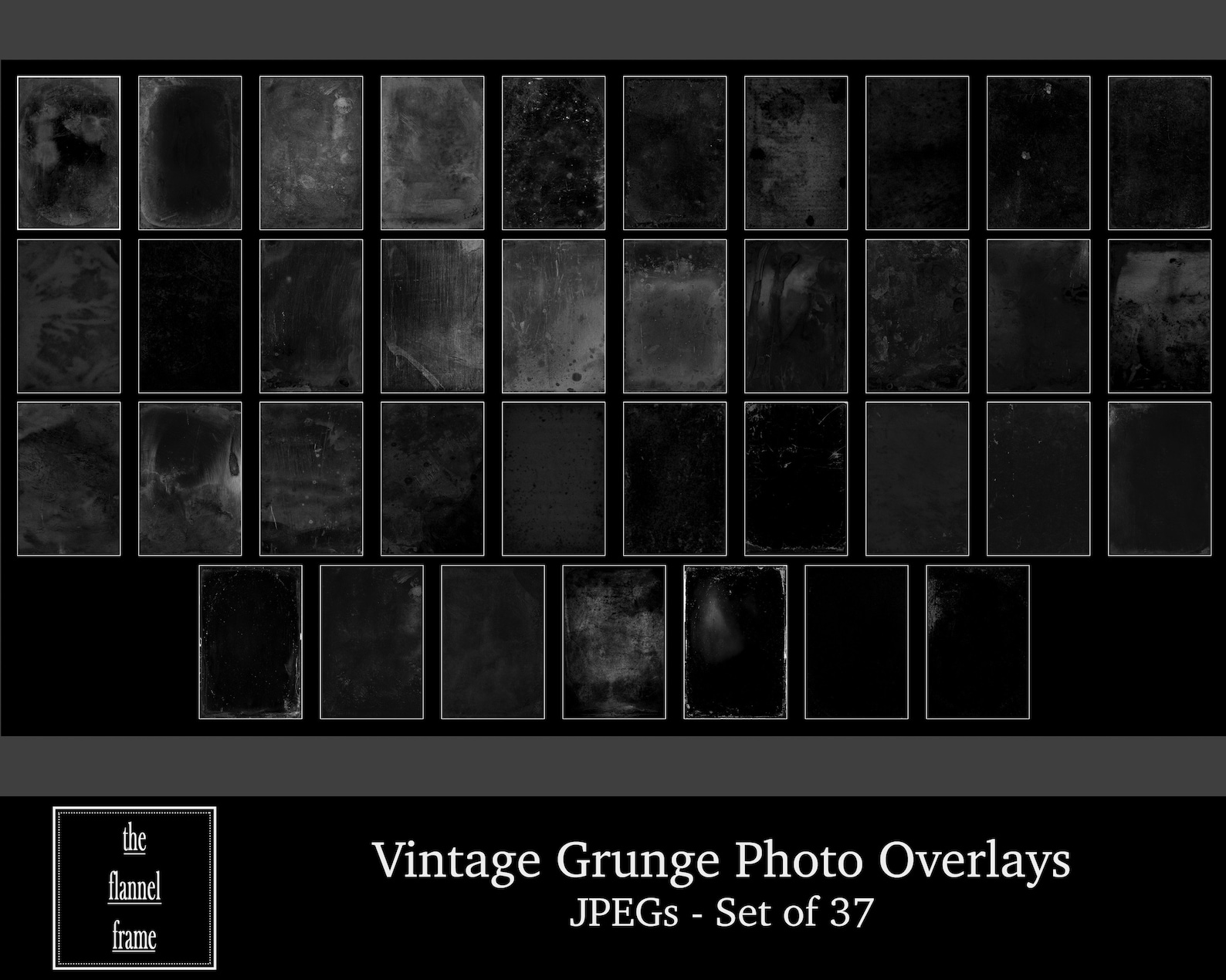 Vintage Grunge Style Photo Textures & Overlays - Set of 37 Jpegs for ...