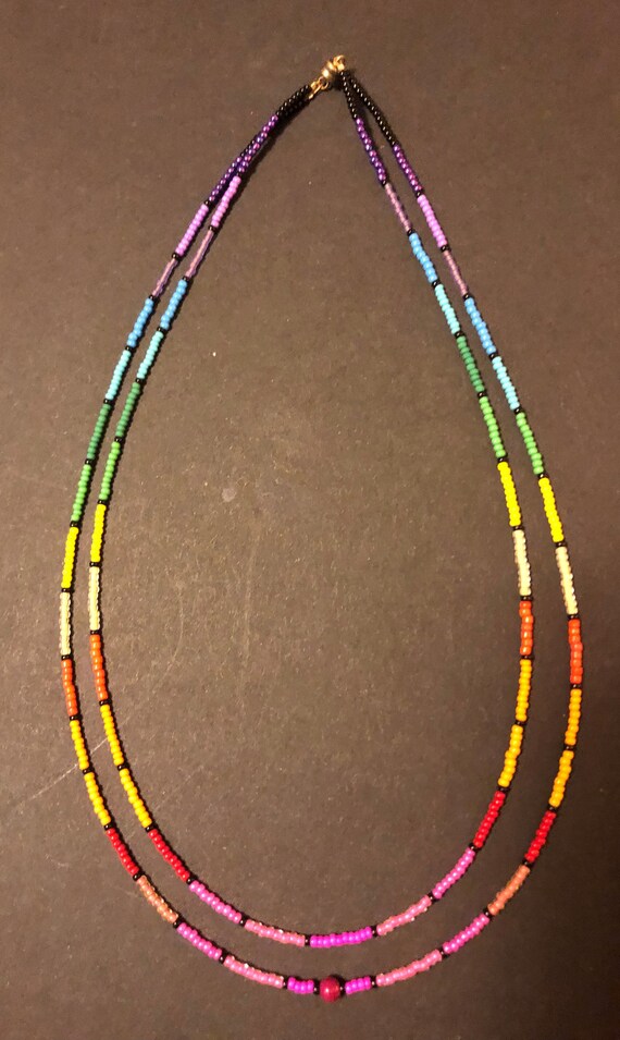 Beach Vintage Seed Bead Necklace Unisex Hippy Retro Boho NEW