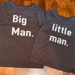 PERSONALIZED MATCHING SHIRTS,Matching boys shirts,matching brother shirts,boy shirt,personalized shirts,big man,little man,kids shirt, match image 3