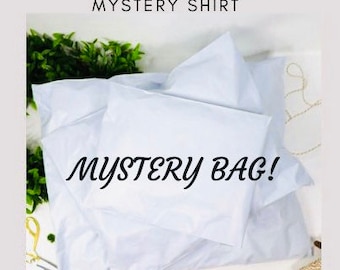 Mystery bag, two mystery shirts, mystery t shirts surprise shirt, surprise bag, grab bag, next level shirt, comfort shirt, gift for you