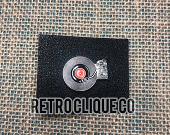 OLD RECORD PLAYER metal pin Badge BUY ONLY 2 GET 1 FREE = 3 Of These OLD RECORD PLAYER metal pin Badge BUY ONLY 2 GET 1 FREE = 3 Of These