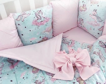 unicorn bedding crib