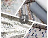 94 quot Wide fabric for quilt backing Organic fabric by the yard Striped fabric Zig zag fabric Quilting fabric