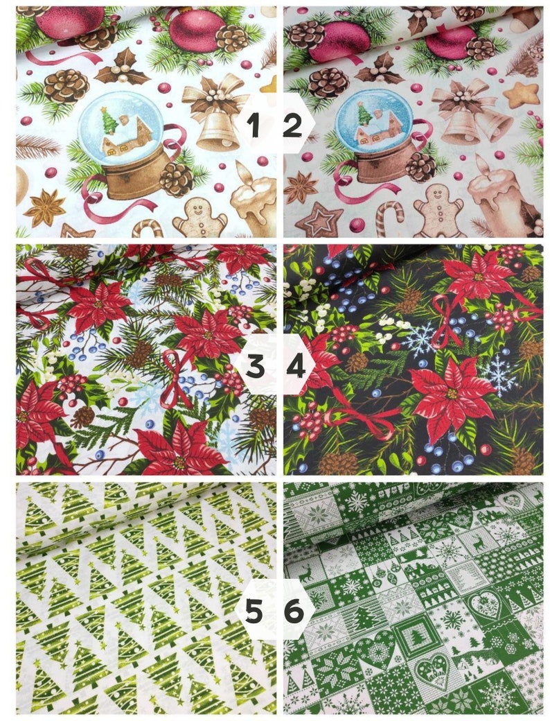 Christmas fabric by the yard for quilting Holiday fabric for Etsy
