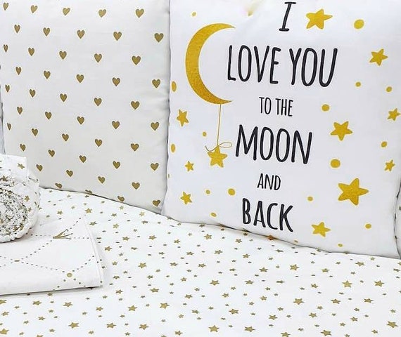 i love you to the moon and back crib bedding