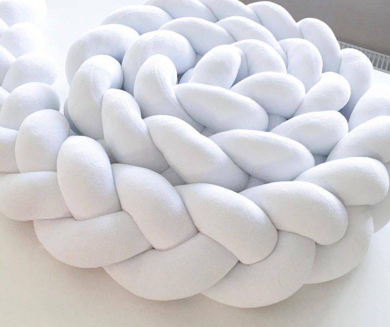 Braided crib bumpers Stokke crib bumper Baby crib bumpers Etsy