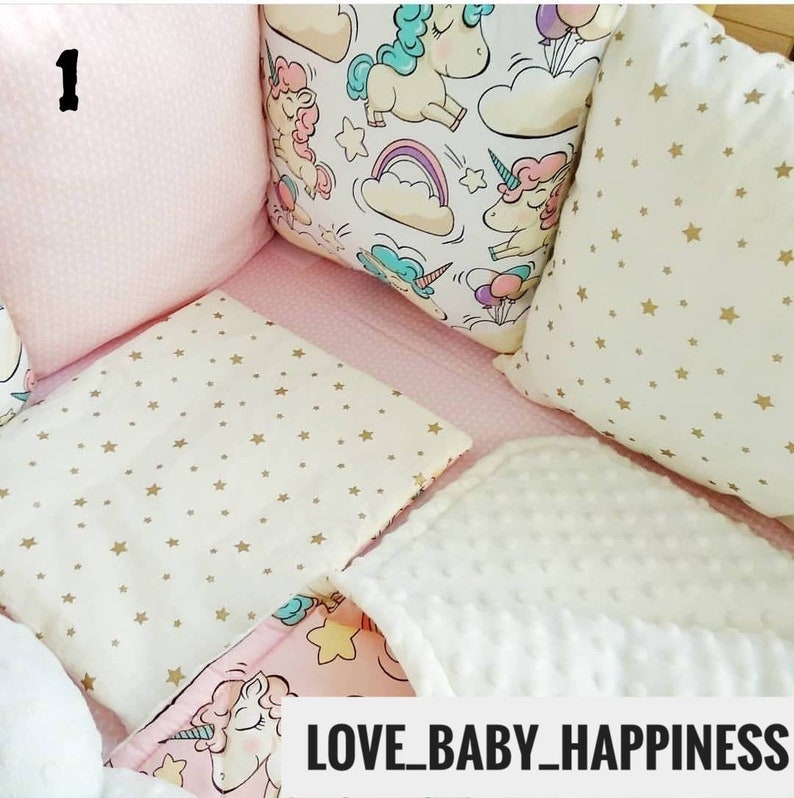 unicorn baby crib bedding