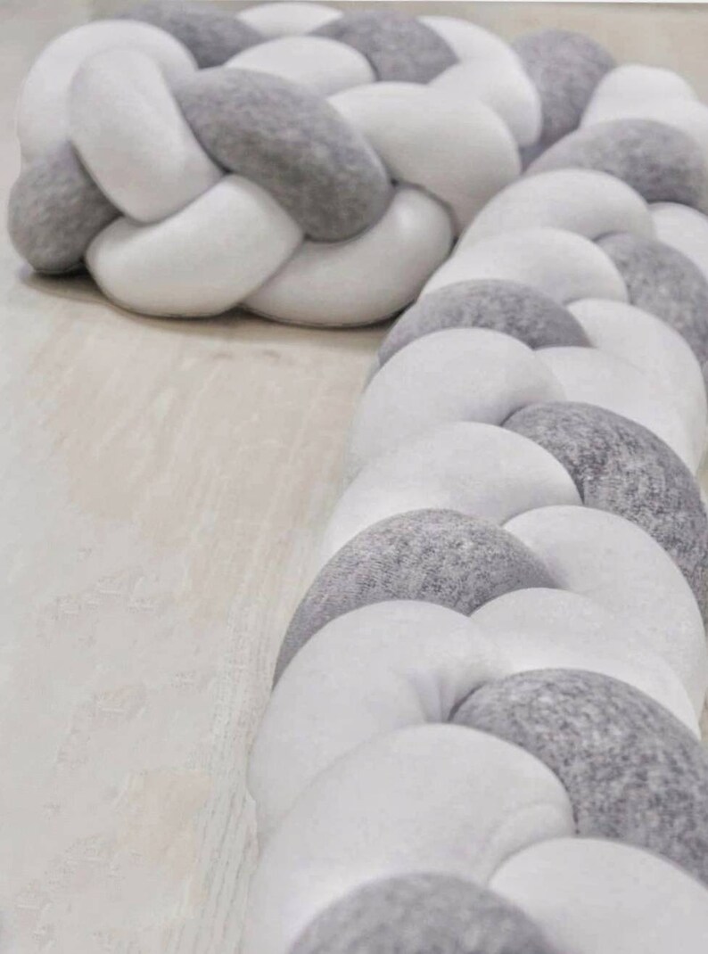 Braided crib bumpers Stokke crib bumper Baby crib bumpers Etsy