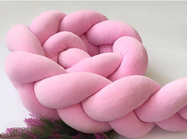 Braided crib bumpers Stokke crib bumper Baby crib bumpers Etsy