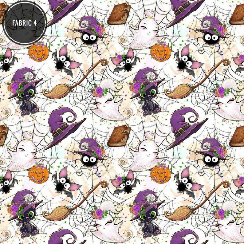 Halloween fabric by the yard Halloween material Halloween Etsy