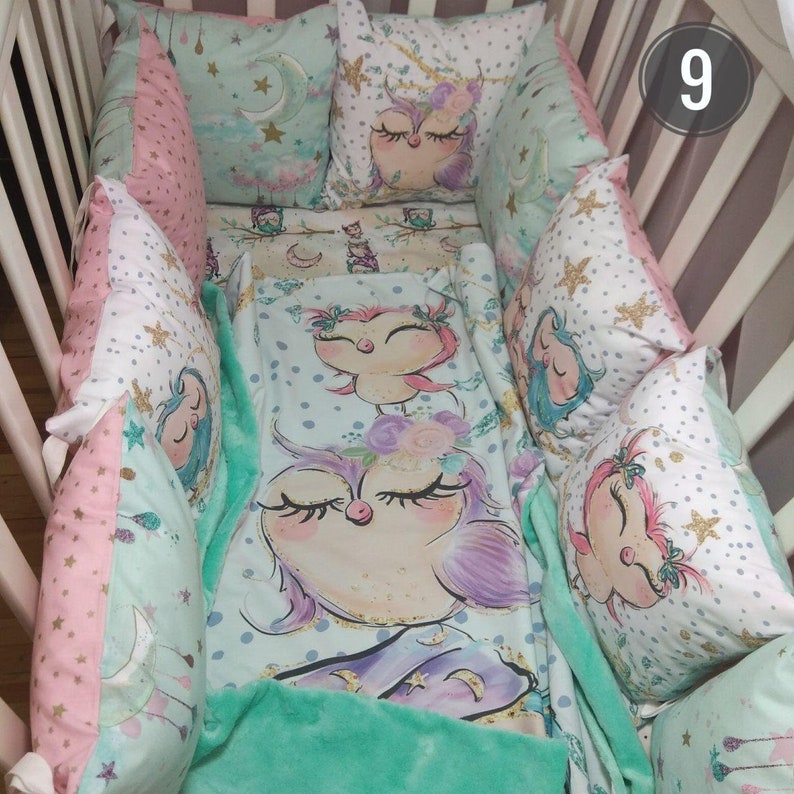 Mini crib bedding set girl Baby bedding crib sets girl Crib Etsy
