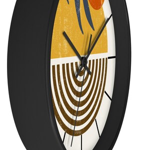 Boho wall clock unique, Minimalist modern wall clock, Modern living room wall decor, Boho home decor image 7