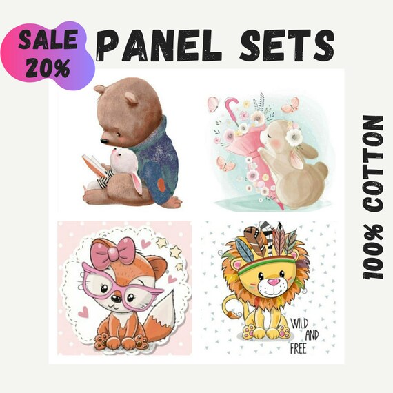 Baby fabric panels for quilting Baby quilt panels Baby Etsy