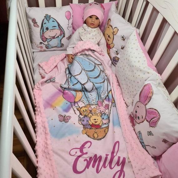 pink winnie the pooh crib bedding