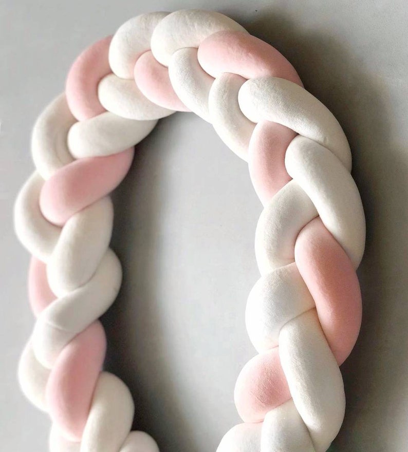 Braided crib bumpers Stokke crib bumper Baby crib bumpers Etsy