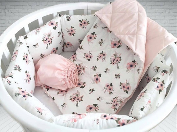 mini crib bedding sets girl