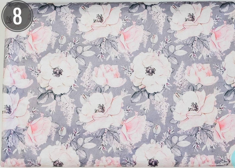 Minky printed fabric Minky by the yard Fabric minky material Etsy