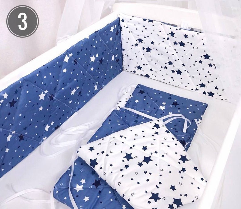 Crib bumper pads Baby bedding crib sets girl Baby crib bumper Etsy