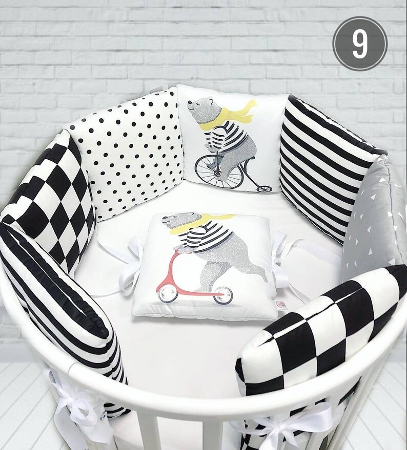 Baby crib bedding set girl Crib bumper pads Boy crib bedding Etsy