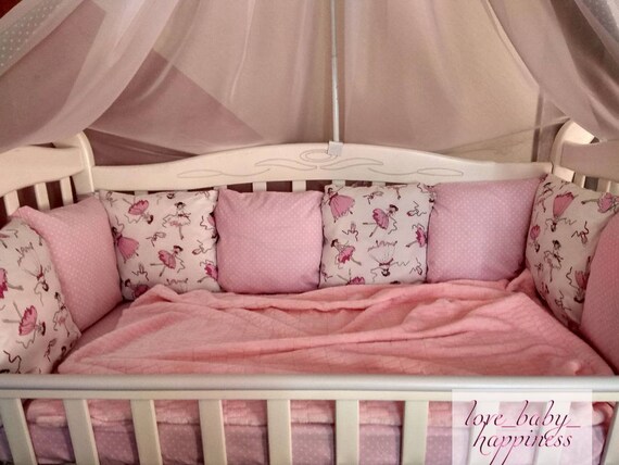 Baby Crib Bumper Pads Baby Girl Crib Bedding Set Cotton Fabric Etsy
