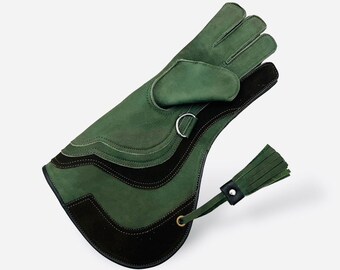 Gant de fauconnerie - Gants de fauconnerie 4 couches - Gants de manipulation d'oiseaux - Gant de fauconnerie pour les centres d'expérience - Cadeau pour les amateurs d'oiseaux - Équipement de fauconnerie