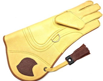 Falconry Glove - Leather Falconry Glove - Eagle Glove - Bird Handling Glove - Hawk Glove - Birds of Prey Glove - Falcon Handling Glove