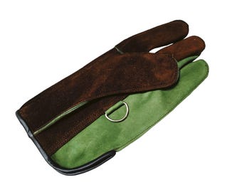 Nubuck Leather Falconry Glove: Double Layer Bird Handling