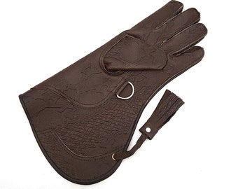 Falconry Gloves - Leather Falconry Gloves - Bird Handling Gloves - Pet Gloves - Bird of Prey Gloves - Falconry Glove - Hawk Gloves