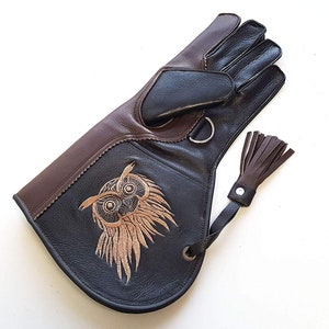 Falconry Glove Bird Handling Gloves Pet Gloves Leather Falconry Gloves Birds of Prey Glove Bird Lovers Gift Falconry Gift image 2