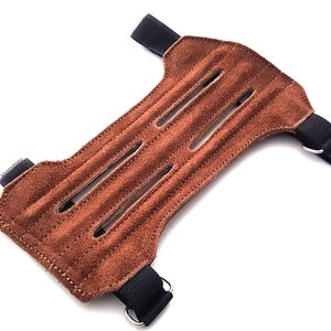 Quality Soft Suede Leather Archery Arm Guard - 2 Strap Archery Arm Guard - Archery Arm guard - Arm Guard for Archers