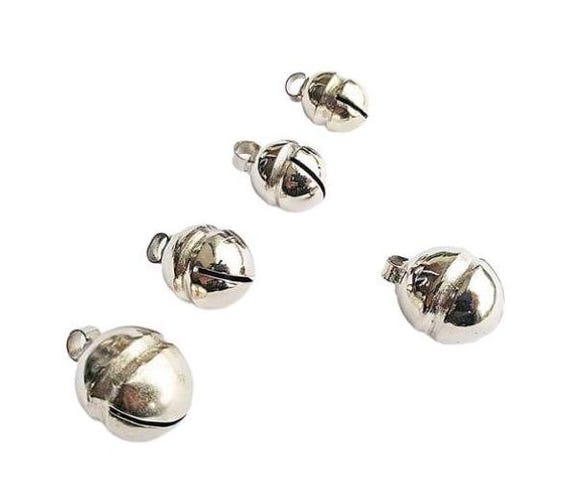 Pair of Nickel Lahore Pet Bells: Dog, Cat, Falconry