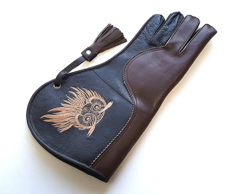 Falconry Glove Bird Handling Gloves Pet Gloves Leather Falconry Gloves Birds of Prey Glove Bird Lovers Gift Falconry Gift image 5